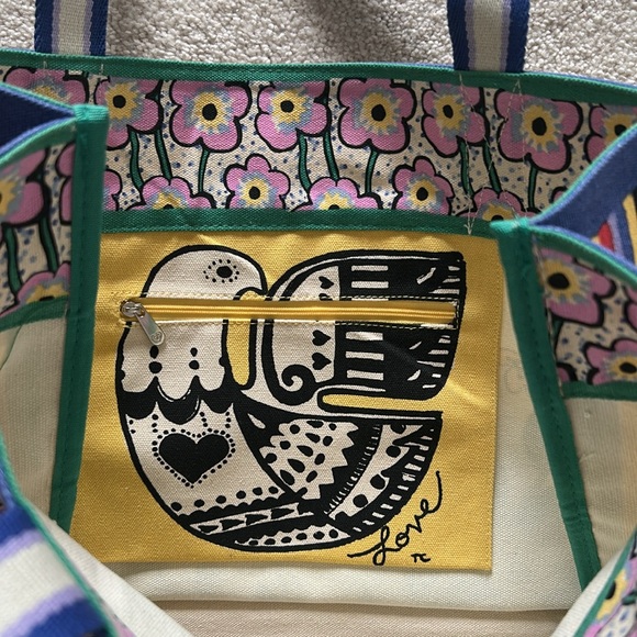 Brighton You Warm My Heart Canvas Tote with Inside Zippered Pocket, NWOT - Picture 8 of 9